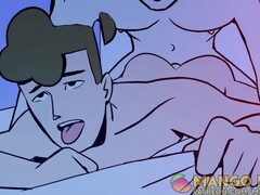 Mango Pablo's round ass takes a deep creampie in my apartment after a naughty Yaoi session